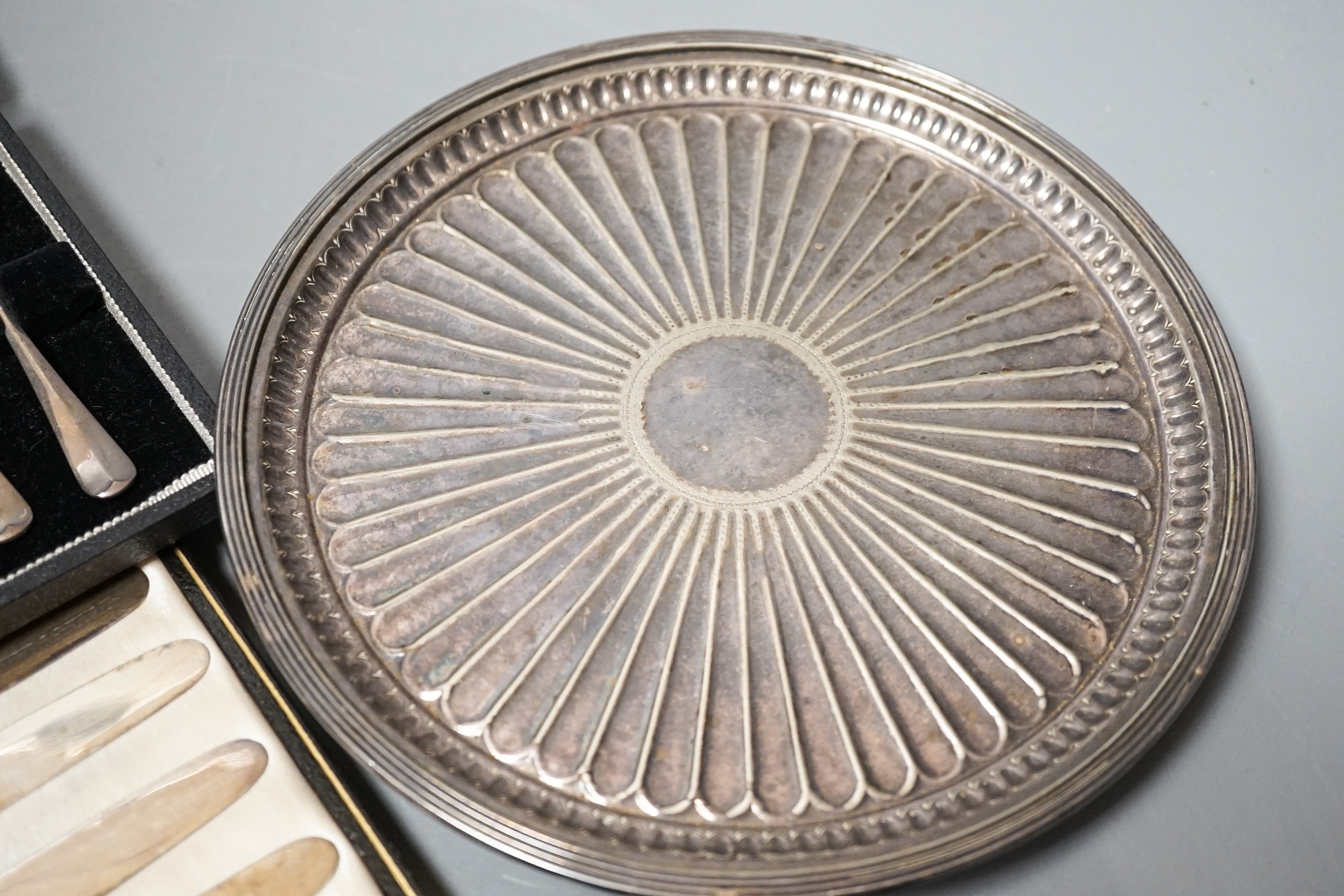 Silver cased sets etc.
